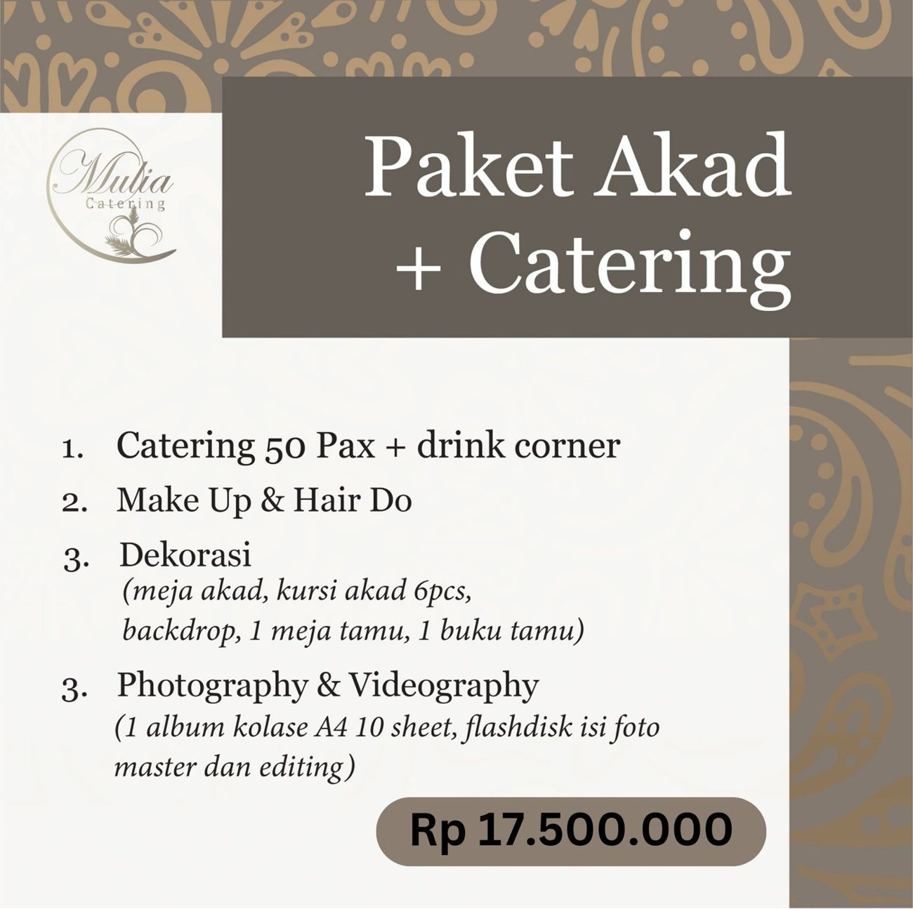 Galeri acara Mulia Catering Jabodetabek
